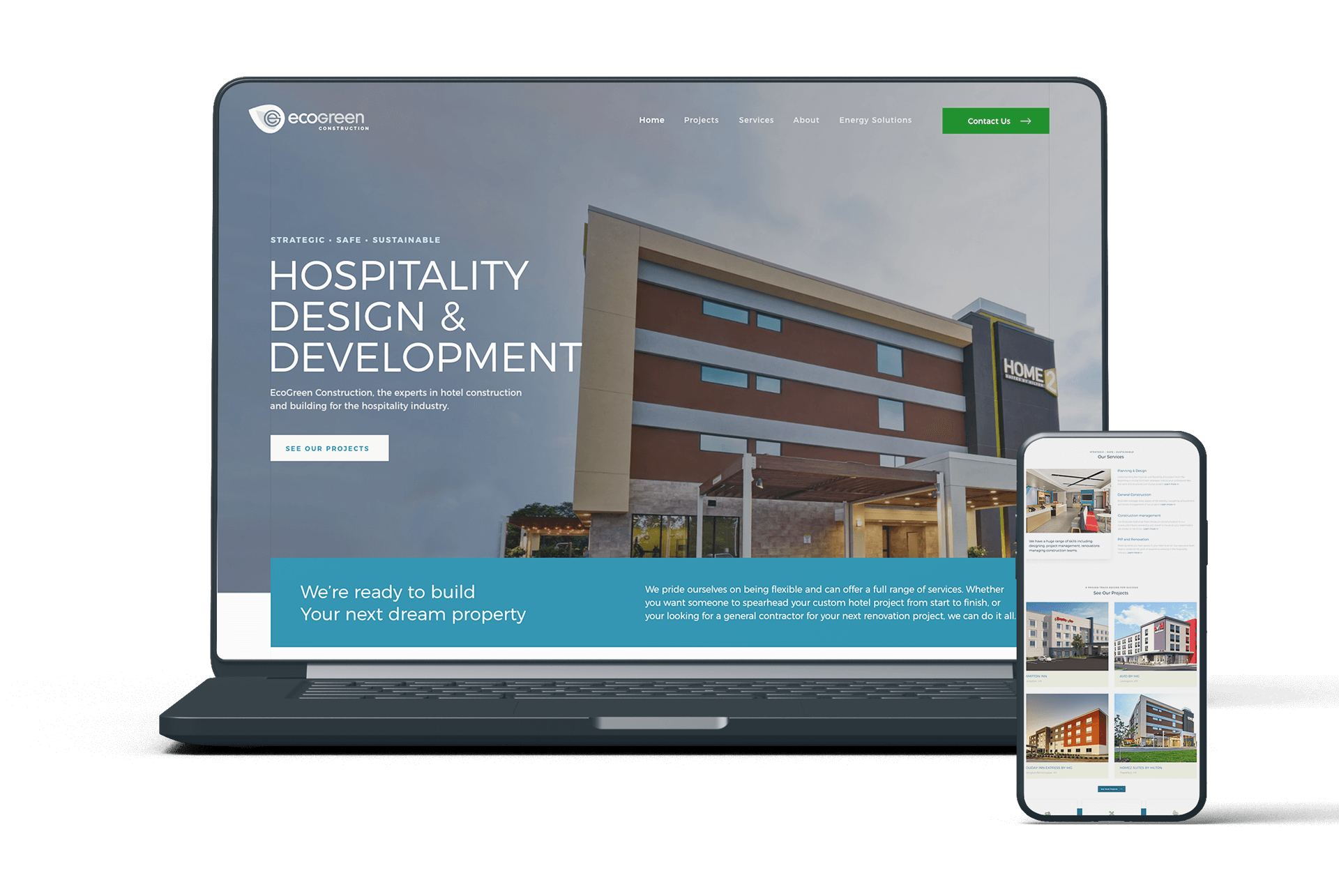 Eco Green Construction - We offer website design and development services for hospitality businesses.