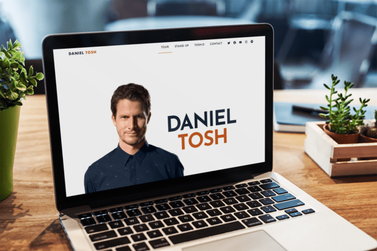 DanielTosh.com website mockup by Buddy Web Design & Development