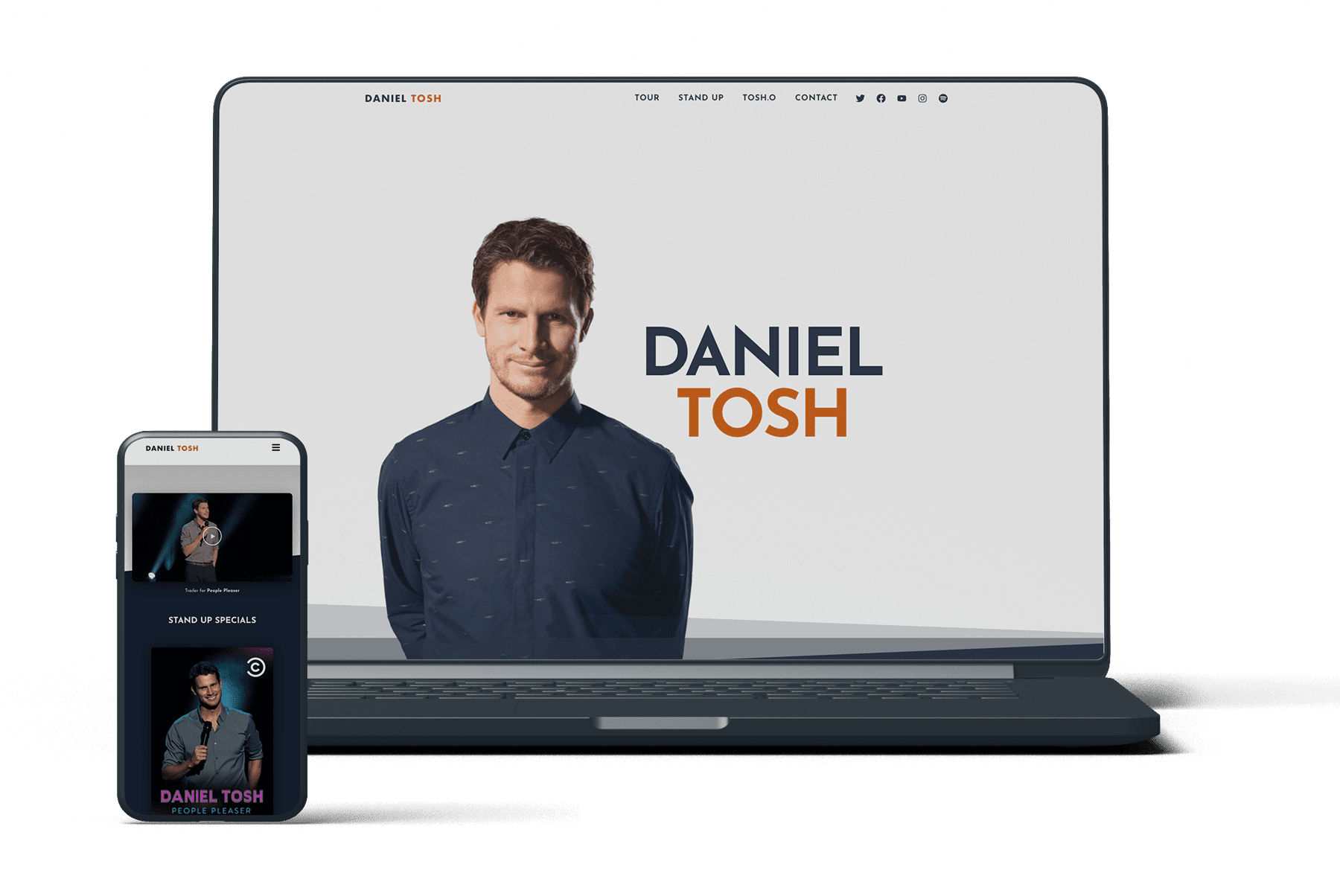 Daniel Tosh website mockup