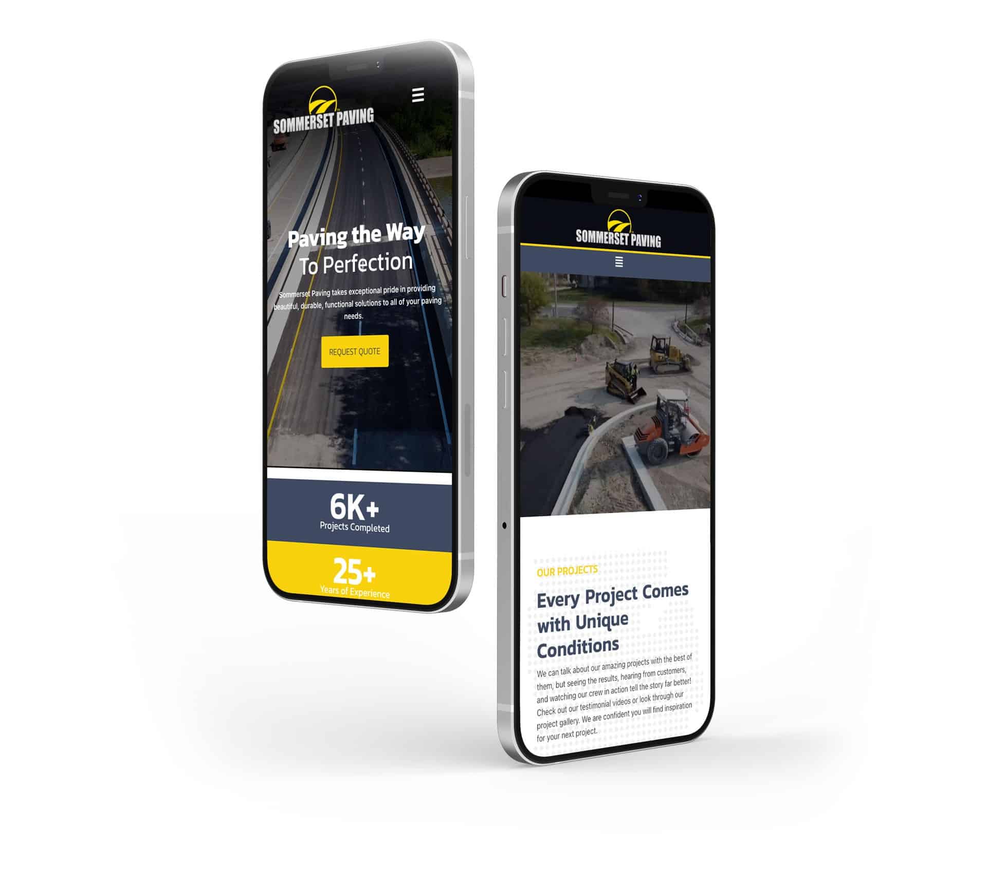 Sommerset Paving mobile website preview